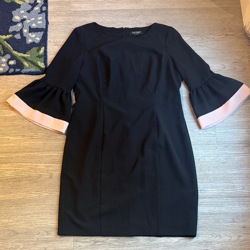 Lauren Ralph Lauren Black Dress with Pink Trim